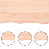 Piano Bagno 120x60x(2-6) cm in Legno Massello Non Trattato