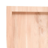 Piano Bagno 120x60x(2-6) cm in Legno Massello Non Trattato
