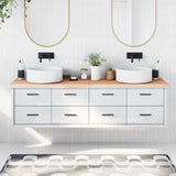 Piano Bagno 180x60x(2-6) cm in Legno Massello Non Trattato