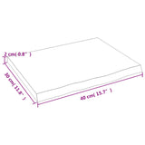 Piano Bagno Marrone Chiaro 40x30x2 cm Legno Massello Trattato
