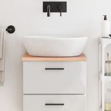 Piano Bagno Marrone Chiaro 40x30x2 cm Legno Massello Trattato