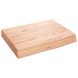 Piano Bagno Marrone 40x30x(2-6) cm Legno Massello Trattato