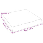Piano Bagno Marrone 40x40x(2-6) cm Legno Massello Trattato