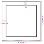 Piano Bagno Marrone 40x40x(2-6) cm Legno Massello Trattato