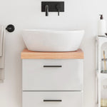 Piano Bagno Marrone 40x40x(2-6) cm Legno Massello Trattato