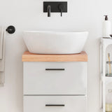 Piano Bagno Marrone 40x40x(2-6) cm Legno Massello Trattato