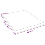 Piano Bagno Marrone Chiaro 40x50x2 cm Legno Massello Trattato