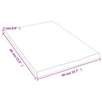 Piano Bagno Marrone Chiaro 40x60x2 cm Legno Massello Trattato
