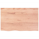 Piano Bagno Marrone 80x50x(2-6) cm Legno Massello Trattato