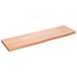 Piano Bagno Marrone 100x30x(2-4) cm Legno Massello Trattato