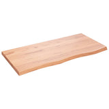Piano Bagno Marrone 100x50x(2-4) cm Legno Massello Trattato