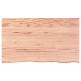 Piano Bagno Marrone Chiaro 100x60x2 cm Legno Massello Trattato