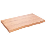 Piano Bagno Marrone 100x60x(2-6) cm Legno Massello Trattato