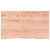 Piano Bagno Marrone 100x60x(2-6) cm Legno Massello Trattato