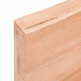Piano Bagno Marrone 100x60x(2-6) cm Legno Massello Trattato