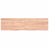 Piano Bagno Marrone 120x30x(2-4) cm Legno Massello Trattato