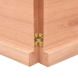 Piano Bagno Marrone 120x30x(2-4) cm Legno Massello Trattato