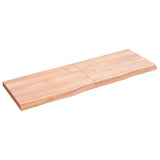 Piano Bagno Marrone 120x40x(2-4) cm Legno Massello Trattato