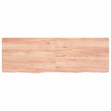 Piano Bagno Marrone 120x40x(2-4) cm Legno Massello Trattato