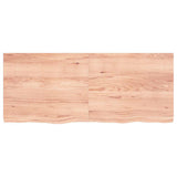 Piano Bagno Marrone 120x50x(2-4) cm Legno Massello Trattato
