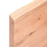 Piano Bagno Marrone 120x50x(2-4) cm Legno Massello Trattato
