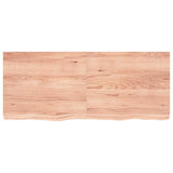 Piano Bagno Marrone 120x50x(2-6) cm Legno Massello Trattato