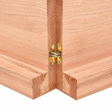 Piano Bagno Marrone 120x50x(2-6) cm Legno Massello Trattato