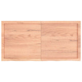 Piano Bagno Marrone 120x60x(2-4) cm Legno Massello Trattato
