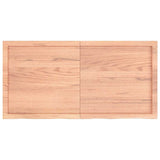 Piano Bagno Marrone 120x60x(2-6) cm Legno Massello Trattato