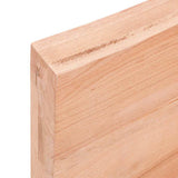 Piano Bagno Marrone 120x60x(2-6) cm Legno Massello Trattato