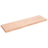 Piano Bagno Marrone 140x40x(2-4) cm Legno Massello Trattato