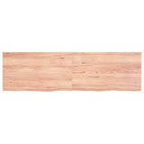 Piano Bagno Marrone 140x40x(2-4) cm Legno Massello Trattato