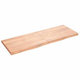 Piano Bagno Marrone 140x50x(2-4) cm Legno Massello Trattato