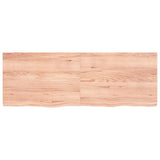 Piano Bagno Marrone 140x50x(2-4) cm Legno Massello Trattato