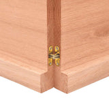 Piano Bagno Marrone 140x50x(2-4) cm Legno Massello Trattato