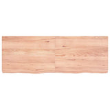Piano Bagno Marrone 140x50x(2-6) cm Legno Massello Trattato