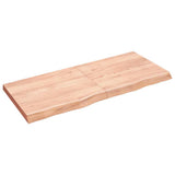 Piano Bagno Marrone 140x60x(2-6) cm Legno Massello Trattato