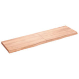 Piano Bagno Marrone 180x50x(2-6) cm Legno Massello Trattato