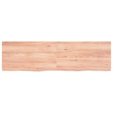 Piano Bagno Marrone 180x50x(2-6) cm Legno Massello Trattato