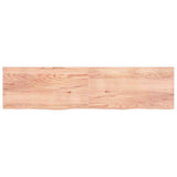 Piano Bagno Marrone 200x50x(2-4) cm Legno Massello Trattato