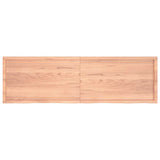 Piano Bagno Marrone 200x60x(2-4) cm Legno Massello Trattato