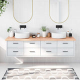 Piano Bagno Marrone 200x60x(2-4) cm Legno Massello Trattato