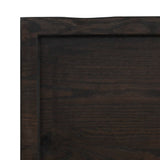 Piano Bagno Marrone Scuro 40x30x(2-4)cm Legno Massello Trattato