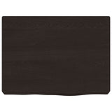 Piano Bagno Marrone Scuro 40x30x(2-6)cm Legno Massello Trattato