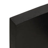 Piano Bagno Marrone Scuro 40x30x(2-6)cm Legno Massello Trattato