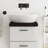 Piano Bagno Marrone Scuro 40x30x(2-6)cm Legno Massello Trattato
