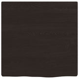 Piano Bagno Marrone Scuro 40x40x(2-4)cm Legno Massello Trattato