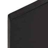 Piano Bagno Marrone Scuro 40x40x(2-4)cm Legno Massello Trattato