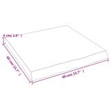 Piano Bagno Marrone Scuro 40x40x(2-4)cm Legno Massello Trattato