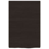 Piano Bagno Marrone Scuro 40x60x(2-4)cm Legno Massello Trattato